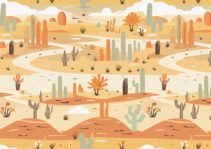 Wild West, Desert - Motorised Roman Blind - Image 7